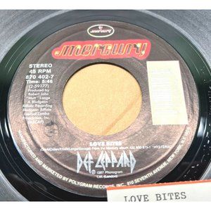 Def Leppard Love Bites / Billy's Got a Gun 45 Hard Rock Record 1987 Mercury
